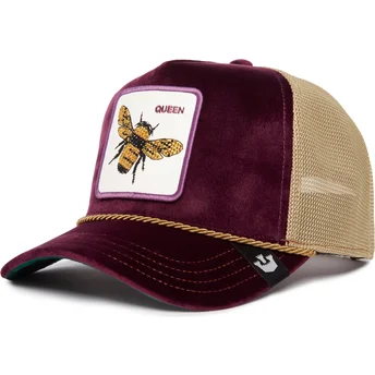 casquette-trucker-violette-abeille-amethyst-queen-the-farm-jewel-tones-goorin-bros