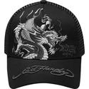 casquette-trucker-noire-mono-giant-dragon-ed-hardy