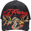 casquette-courbee-noire-ajustable-art-for-life-acid-wash-ed-hardy