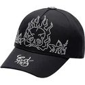 casquette-courbee-noire-ajustable-flaming-skull-ed-hardy