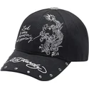 casquette-courbee-noire-ajustable-lucky-dragon-ed-hardy