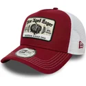 casquette-trucker-rouge-et-blanche-9forty-a-frame-vintage-pine-aged-lager-new-era