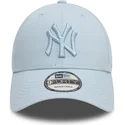 casquette-courbee-bleue-ajustable-avec-logo-bleu-9forty-league-essential-new-york-yankees-mlb-new-era