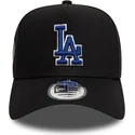 casquette-courbee-noire-snapback-avec-logo-bleu-9forty-a-frame-world-series-patch-los-angeles-dodgers-mlb-new-era