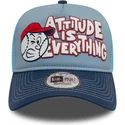 casquette-trucker-bleue-9forty-a-frame-graphic-attitude-is-everything-new-era