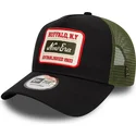 casquette-trucker-noire-et-verte-9forty-a-frame-patch-new-era