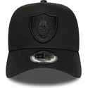 casquette-courbee-noire-snapback-e-frame-essential-las-vegas-raiders-nfl-new-era