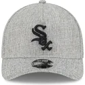 casquette-courbee-grise-snapback-9forty-m-crown-a-frame-cotton-weave-chicago-white-sox-mlb-new-era