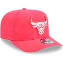 casquette-courbee-rose-ajustable-golfer-everyday-nylon-chicago-bulls-nba-new-era