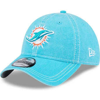 Casquette courbée bleue ajustable 9TWENTY Washed Contrast Miami Dolphins NFL New Era