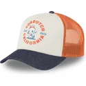 casquette-trucker-beige-orange-et-bleue-crew22-von-dutch