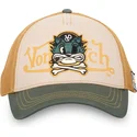 casquette-trucker-beige-et-verte-pir-cb-von-dutch