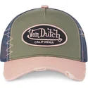 casquette-trucker-verte-bleue-et-rose-used-03-von-dutch