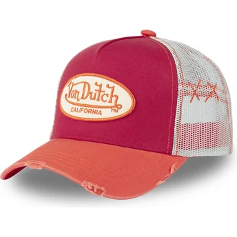 Casquette trucker rouge USED 04 Von Dutch