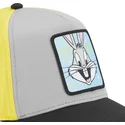 casquette-courbee-grise-jaune-et-noire-snapback-bugs-bunny-loo11-bep1-looney-tunes-capslab