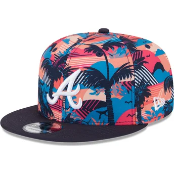 Casquette plate multicolore snapback 9FIFTY Printed Spring Training Fan Pack 2025 Atlanta Braves MLB New Era