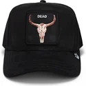 casquette-trucker-noire-boeuf-dead-the-suede-skull-global-core-micro-suede-the-farm-goorin-bros