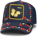 casquette-trucker-bleue-marine-papillon-hyper-active-flora-fauna-the-farm-goorin-bros