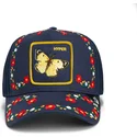 casquette-trucker-bleue-marine-papillon-hyper-active-flora-fauna-the-farm-goorin-bros