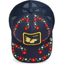 casquette-trucker-bleue-marine-papillon-hyper-active-flora-fauna-the-farm-goorin-bros