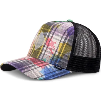 Casquette trucker multicolore HFT Dirty Check Djinns