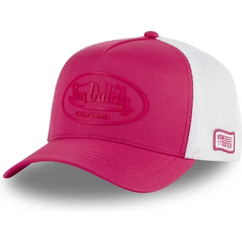 Casquette trucker rose et blanche FLUO01 Von Dutch