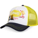 casquette-trucker-blanche-jaune-et-noire-patch-von-dutch-x-schott-nyc