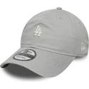 casquette-courbee-grise-ajustable-9twenty-mini-logo-washed-los-angeles-dodgers-mlb-new-era