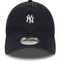 casquette-courbee-bleue-marine-ajustable-9twenty-mini-logo-washed-new-york-yankees-mlb-new-era