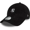 casquette-courbee-noire-ajustable-pour-femme-9forty-borg-new-york-yankees-mlb-new-era