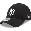 casquette-courbee-noire-ajustable-pour-femme-9forty-metallic-logo-new-york-yankees-mlb-new-era
