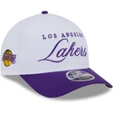casquette-courbee-blanche-et-violette-snapback-9forty-m-crown-draft-2025-los-angeles-lakers-nba-new-era