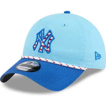 Casquette courbée bleue ajustable 9TWENTY 4th July New York Yankees MLB New Era
