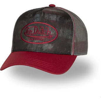 Casquette trucker grise et rouge SUBL09 Von Dutch