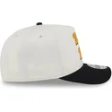 casquette-courbee-beige-et-noire-snapback-9fifty-a-frame-chainstitch-boston-bruins-nhl-new-era