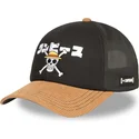 casquette-trucker-noire-et-marron-straw-hat-pirates-op6-one-one-piece-capslab