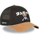 casquette-trucker-noire-et-marron-straw-hat-pirates-op6-one-one-piece-capslab