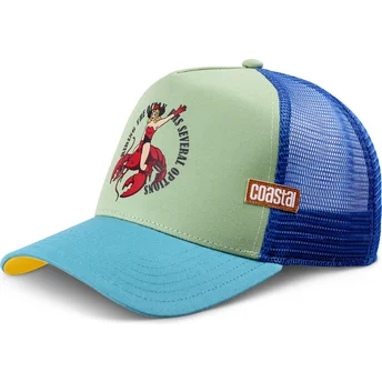 Casquette trucker bleue et verte Cowgirl Option HFT Coastal