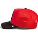 casquette-trucker-rouge-et-noire-buffle-ruthless-buffalo-suede-the-farm-goorin-bros