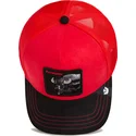 casquette-trucker-rouge-et-noire-buffle-ruthless-buffalo-suede-the-farm-goorin-bros