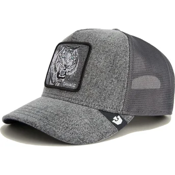 Casquette trucker grise tigre Savage Denim The Farm...