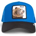 casquette-trucker-bleue-et-noire-ours-the-beast-sport-the-farm-goorin-bros