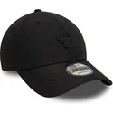 casquette-courbee-noire-ajustable-9forty-pin-chicago-bulls-nba-new-era