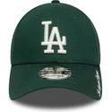 casquette-courbee-verte-ajustable-9forty-visor-script-los-angeles-dodgers-mlb-new-era