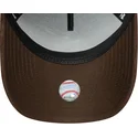 casquette-courbee-verte-et-marron-snapback-9forty-e-frame-suede-visor-los-angeles-dodgers-mlb-new-era