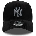 casquette-courbee-noire-ajustable-9forty-e-frame-cord-new-york-yankees-mlb-new-era
