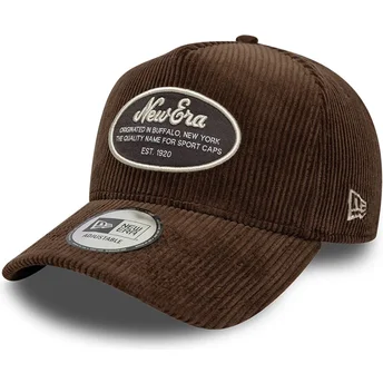 Casquette courbée marron snapback 9FORTY E Frame Patch Cord New Era