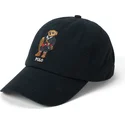 casquette-courbee-noire-ajustable-classic-sport-polo-holiday-bear-polo-ralph-lauren