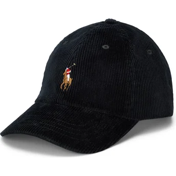 Casquette courbée noire ajustable Classic Sport Corduroy Polo Ralph Lauren