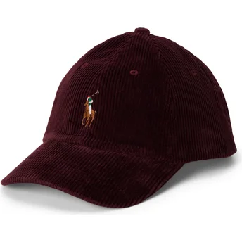Casquette courbée grenat ajustable Classic Sport Corduroy Polo Ralph Lauren